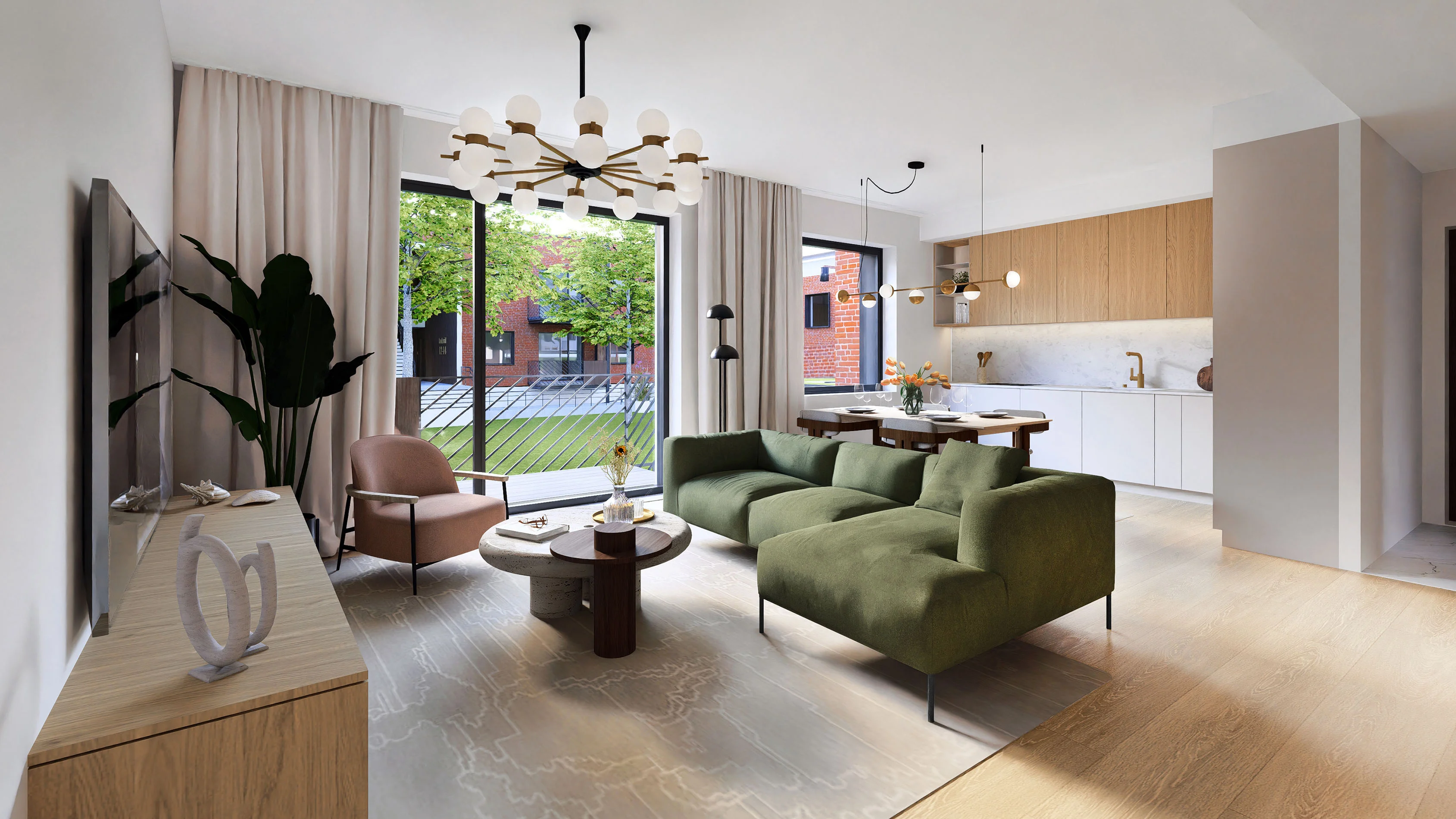 Korterelamu 4-toaline elutuba