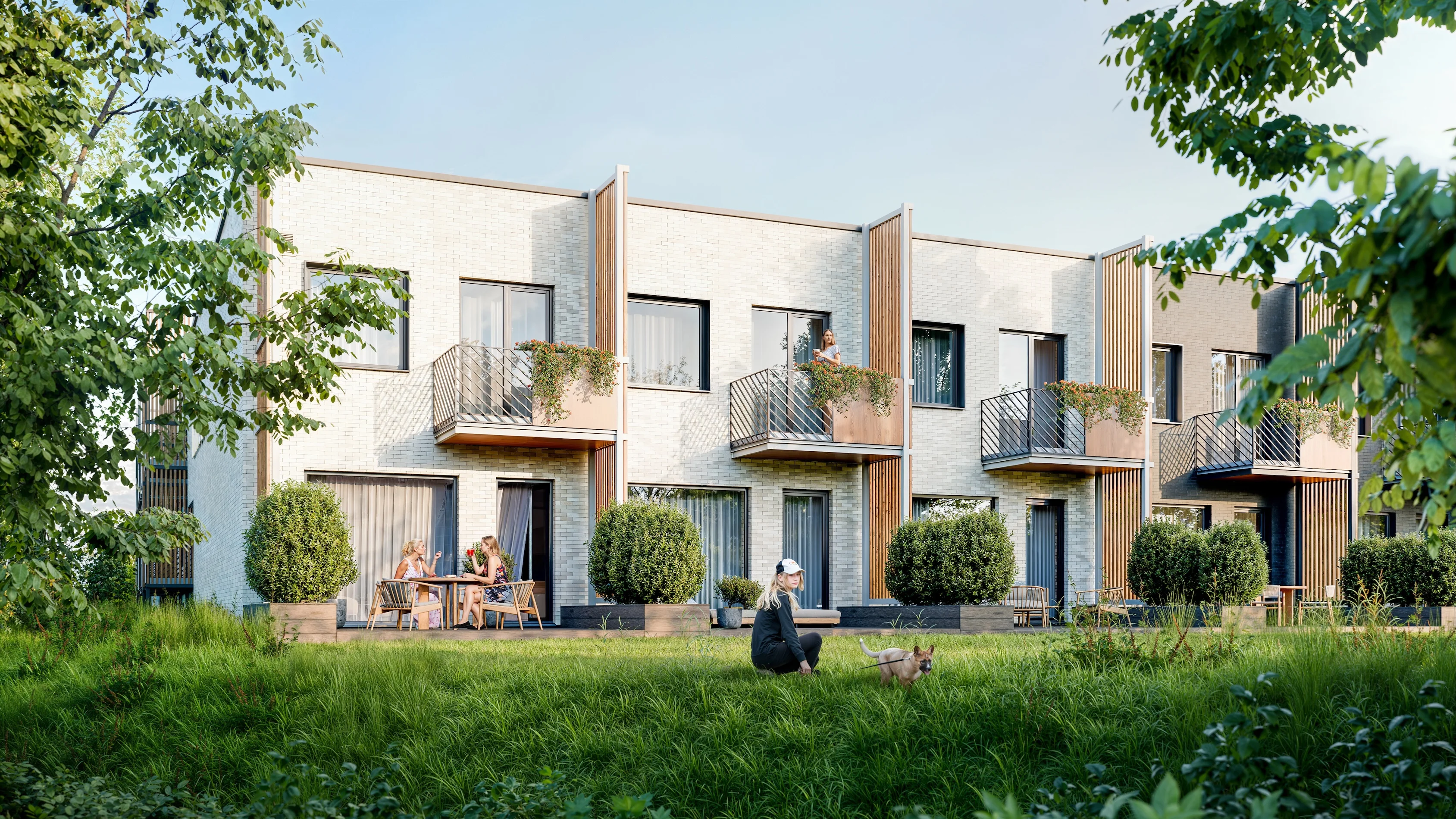 Terraced house exterior view