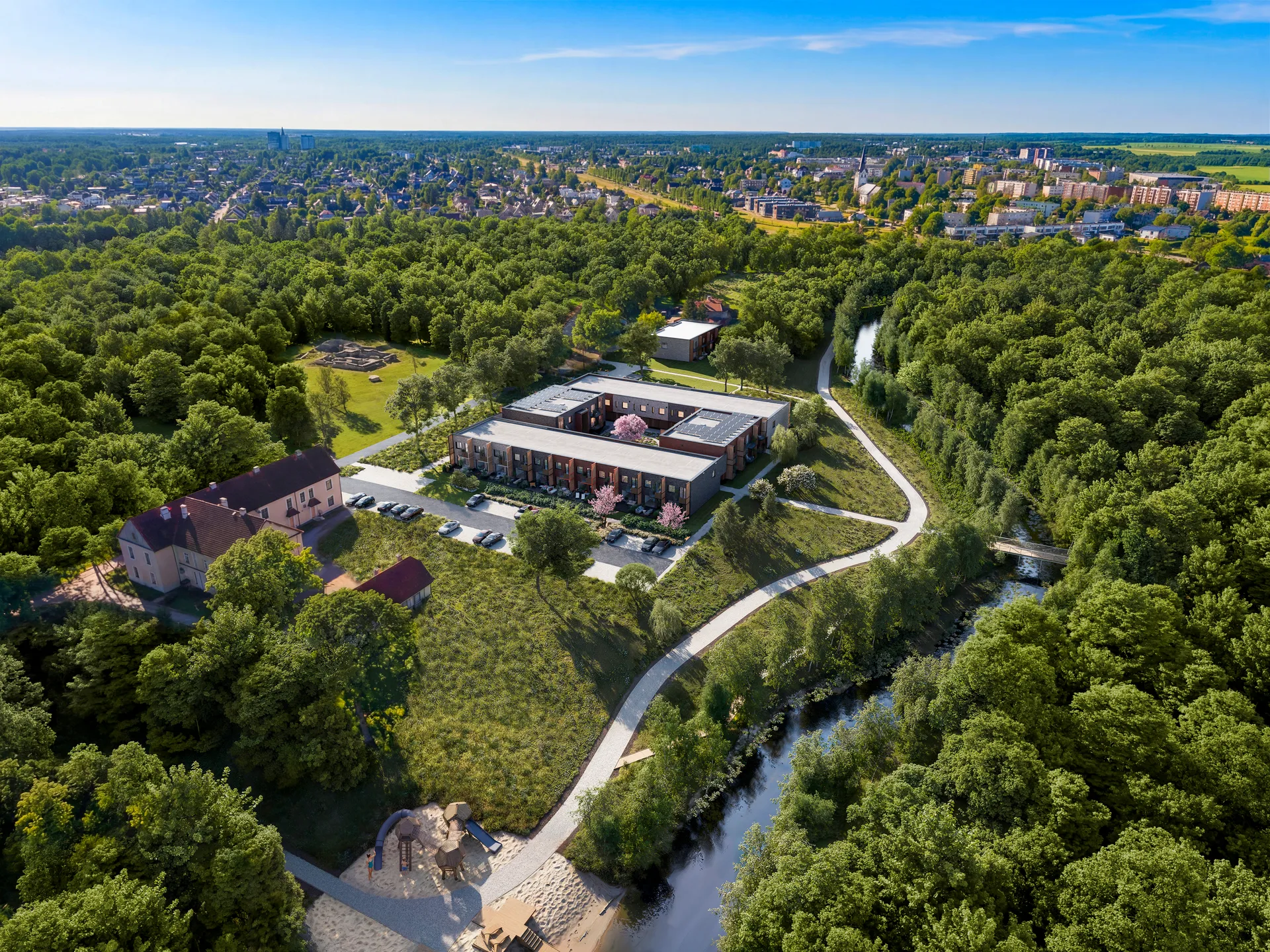 Linnuse Kodud droonivaade